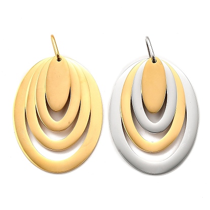 Овальные 304 подвески из нержавеющей стали, ионное покрытие (ip)