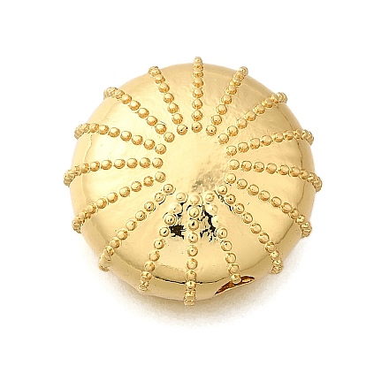 Латунные бусины, стойки покрытие, долговечный, без свинца и без кадмия, плоско-круглые