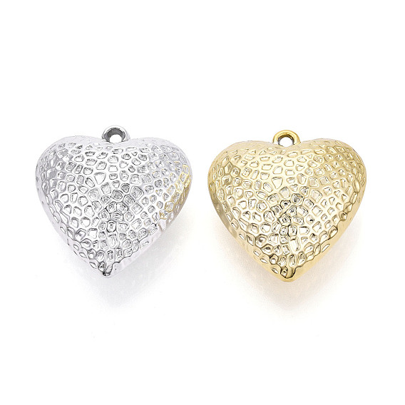 Фактурные акриловые подвески, сердце прелести