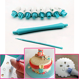 Plastic Cookie Cutters Tool Set, with Pen and Replacement Mixed Shapes Biscuit Cutters Head