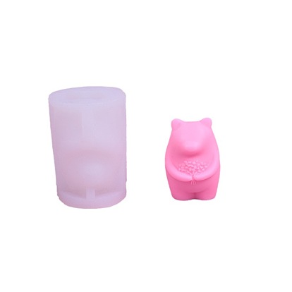 Ours bricolage bougie moules en silicone, pour la fabrication de bougies parfumées