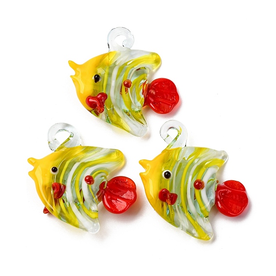 Подвески лэмпворк ручной работы, рыба