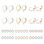 304 Stainless Steel Leverback Earring Findings, with Loop and Jump Rings