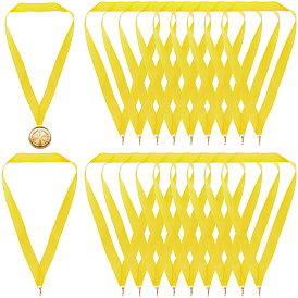 20 шт. полиэстеровые ремни для медалей, ленты на шею, шнурки для медалей, с железными застежками