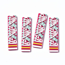 3 d кулоны акриловые печатные, прямоугольные