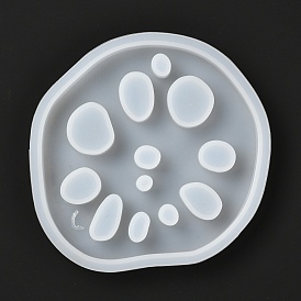 DIY Lotus Root Slices Cup Pad Silicone Molds, for UV Resin, Epoxy Resin Jewelry Making