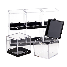 Ящик для образцов витрины из полистирола, подставка для органайзера, с черной основой