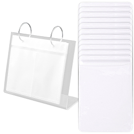 1 Пластиковый органайзер для ювелирных изделий в стиле календаря из ПК для хранения ювелирных изделий, с антиокислительными пакетами из ПВХ с застежкой-молнией