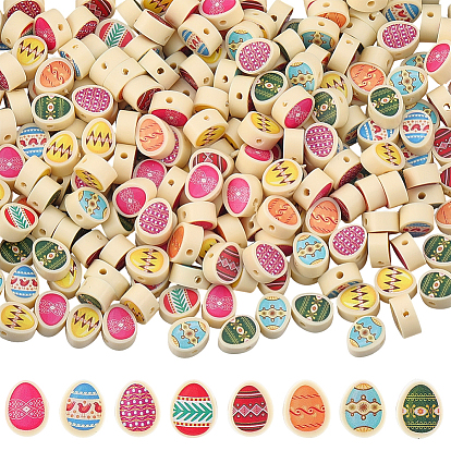 300шт. напечатанные бусины ручной работы из полимерной глины, пасхальные яйца