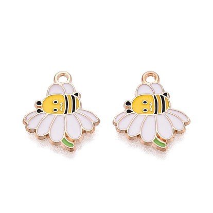 Подвески из эмали и сплава, очарование пчел, золотой свет