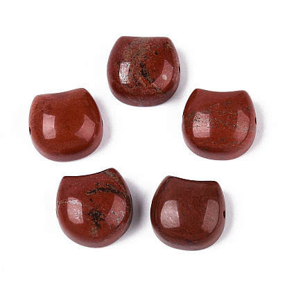 Бусины из натуральной красной яшмы в форме головы кошки