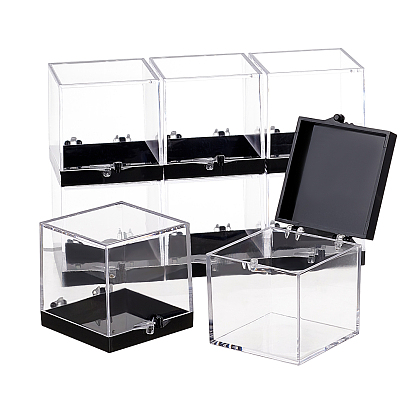 Ящик для образцов витрины из полистирола, подставка для органайзера, с черной основой