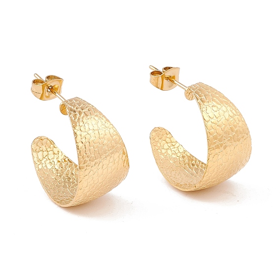 304 массивные серьги-гвоздики в форме буквы «С» из нержавеющей стали, полукруглые серьги для женщин