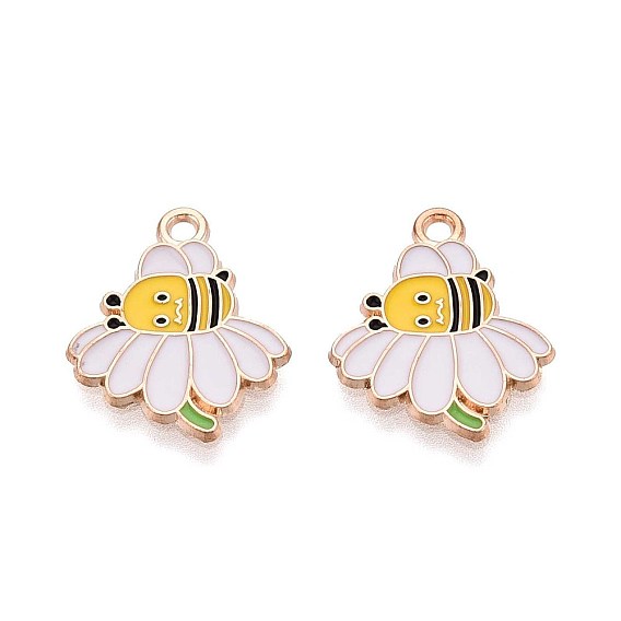 Подвески из эмали и сплава, очарование пчел, золотой свет