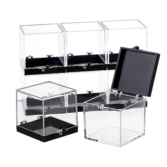 Ящик для образцов витрины из полистирола, подставка для органайзера, с черной основой