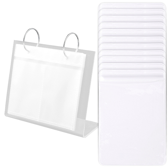 1 Пластиковый органайзер для ювелирных изделий в стиле календаря из ПК для хранения ювелирных изделий, с антиокислительными пакетами из ПВХ с застежкой-молнией