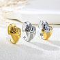 304 Stainless Steel Cuff Open Rings, Spiral Shape