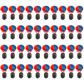 80 шт. 2 стили пластиковая ручка крана знак горячей и холодной воды, красно-синяя этикетка декоративная крышка, с железным краном, ручкой для горячей и холодной воды