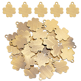Brass Charms, Stamping Blank Tag, Long-Lasting Plated, Cross