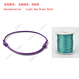 Fabricación de pulseras con cordón de poliéster encerado ajustable