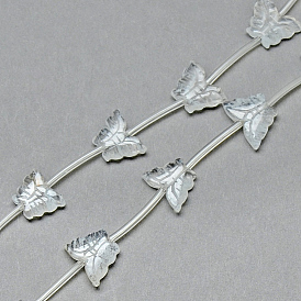 Плавка нитей бус из кварцевого кристалла, бабочка