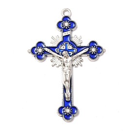 Pendentifs en émail , croix avec Jésus, pour la religion
