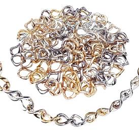 CCB Plastic Linking Rings, Quick Link Connectors, For Curb Chains Making, Unwelded, Twist