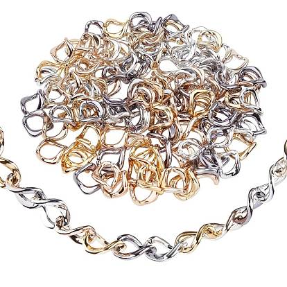 CCB Plastic Linking Rings, Quick Link Connectors, For Curb Chains Making, Unwelded, Twist