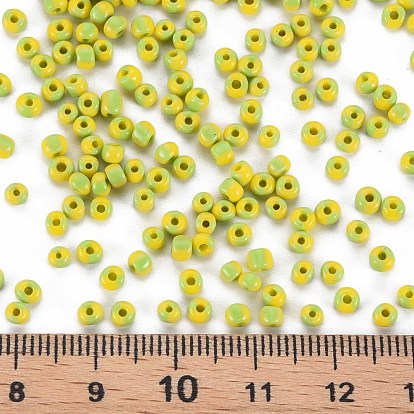 8/0 Glass Seed Beads, Opaque Colours Seep, 3mm, Hole: 1mm