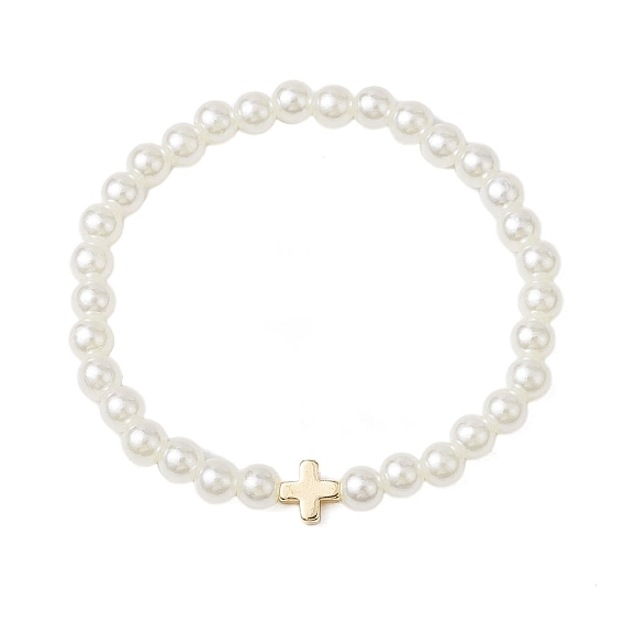 Браслеты из искусственного жемчуга ccb, с латунными бусинами для женщин