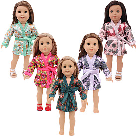 Кукольная пижама из ткани, наряды для кукол, подходит для 18 дюймовых американских кукол