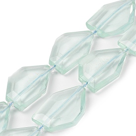 Transparent Glass Beads Strands, Nuggets