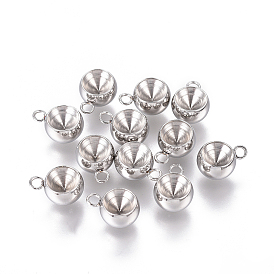 201 Настройки горный хрусталь из нержавеющей стали кулон, круглые