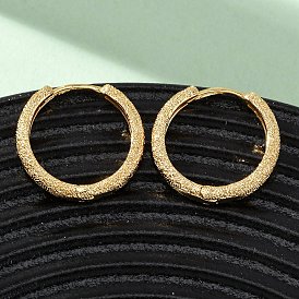 Круглые латунные серьги-кольца, без никеля 