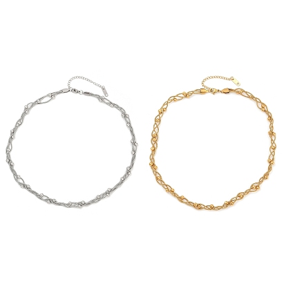 304 многослойные ожерелья из нержавеющей стали, круглые бусины змейки цепи украшения для женщин