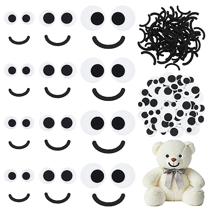 120шт. 3 стили, поделки из фетра для рта, с 120 парами войлочных кабошонов для глаз