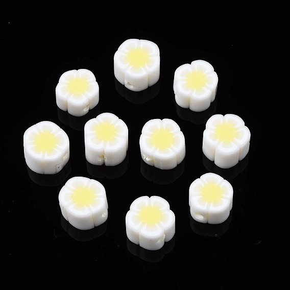 Handmade Polymer Clay Beads, Flower