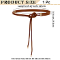 Imitation Leather Wrap Chain Belts, with Alloy Findings, Golden
