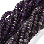 Природный аметист нитей бисера, граненые, рондель
