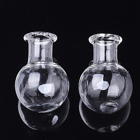 Cubierta de globo de vidrio soplado con un orificio hecha a mano, para hacer colgantes de botellas