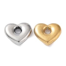 304 Stainless Steel Spacer Beads, Heart