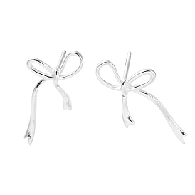 925 Sterling Silver Bowknot Stud Earrings