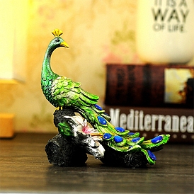 Creative Peacock Resin Statue Decoration, for Office Home Crafts Ornament