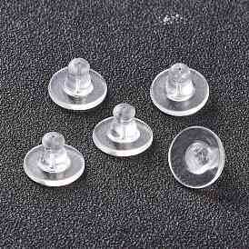  Silicone Ear Nuts, Bullet Clutch Earring Backs with Pad, for Droopy Ears, for Stud Earring Making