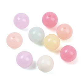 Пластиковые бусины, имитация желейных бусин, круглые