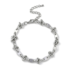 Anti-Tarnish 304 Stainless Steel Oval Link Chain Anklets, Chainmaille Weaves Jewelry