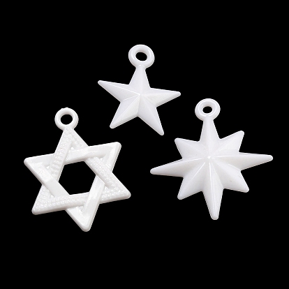 Непрозрачные акриловые подвески, звезды прелести