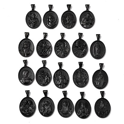 304 подвески из нержавеющей стали, ионное покрытие (ip), религиозный овал