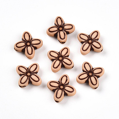 Непрозрачные акриловые бусины, цветок