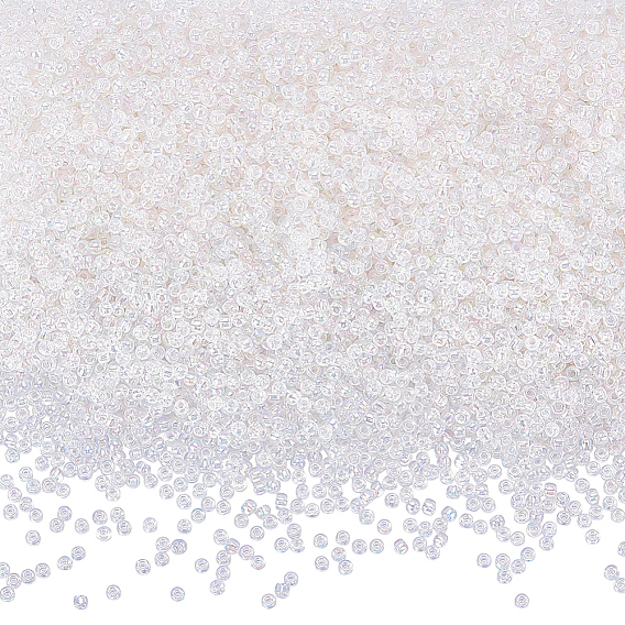 6000 pièces de perles de rocaille rondes en verre de qualité A de FGB, couleurs transparentes arc